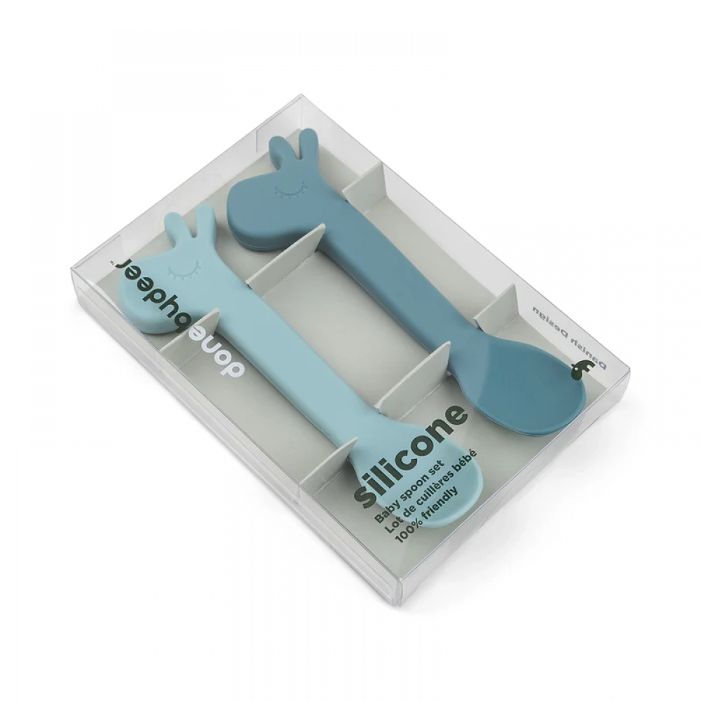 DoneByDeer Cucharas Silicona 2pzas Lalee Azul