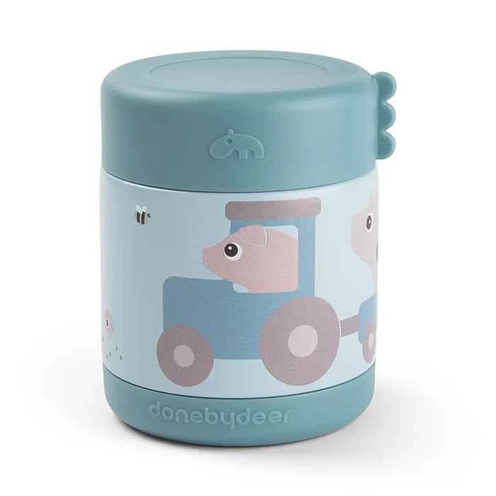 DoneByDeer Termo para Alimentos Granja Azul 300 ml