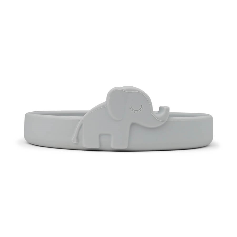 DoneByDeer Plato Silicona Peek-a-Boo Gris