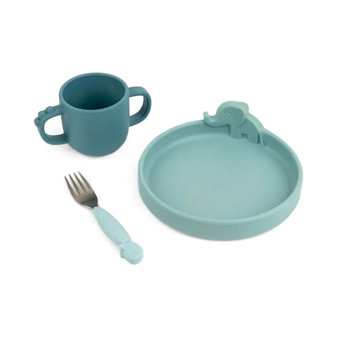 Peekaboo Set de Alimentación Deer friends Blue