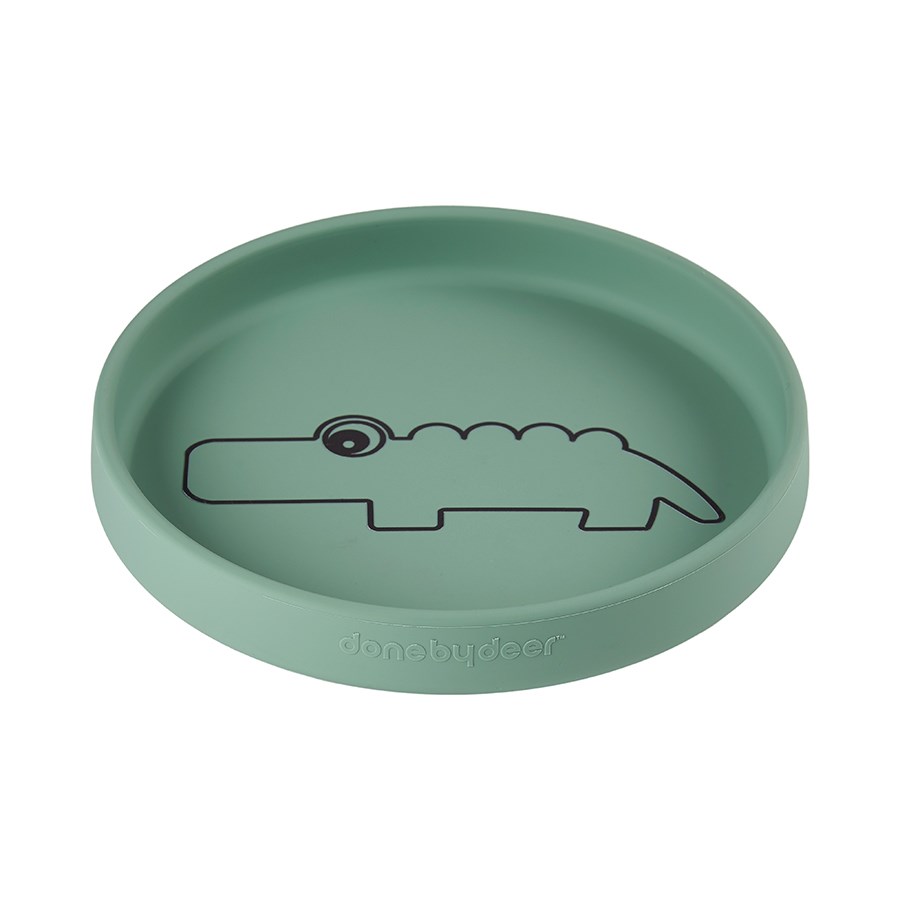 DoneByDeer Plato Silicona Redondo Verde