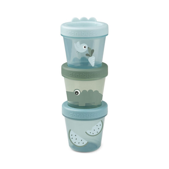DoneByDeer Mini Contenedores 3 pk Croco Verde