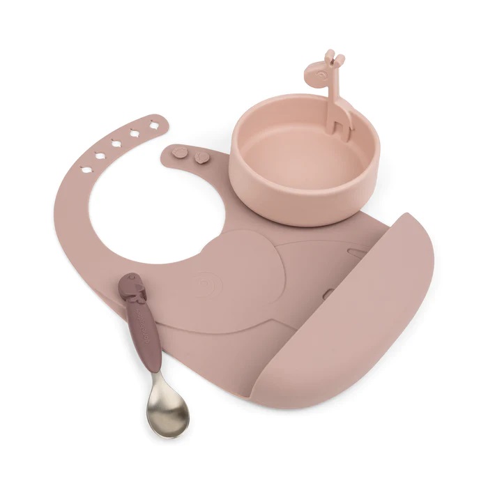 DoneByDeer Set Alimentacion Peekaboo Rosa