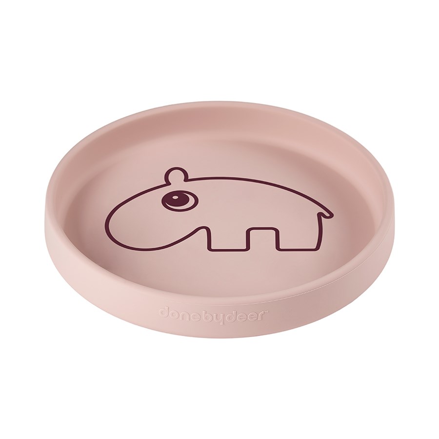 DoneByDeer Plato Silicona Redondo Rosa