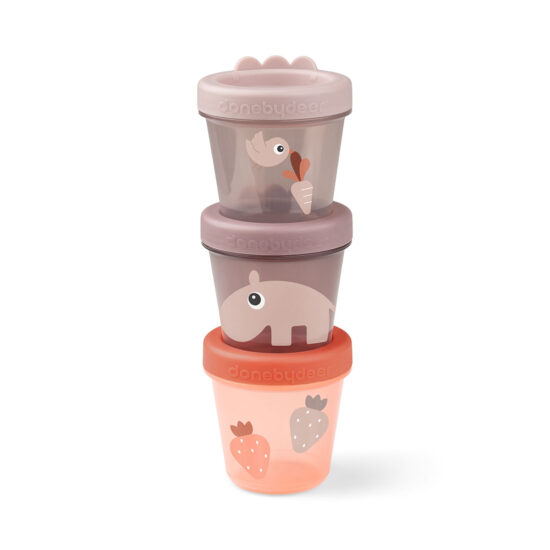 DoneByDeer Mini Contenedores 3 pk Ozzo Rosa