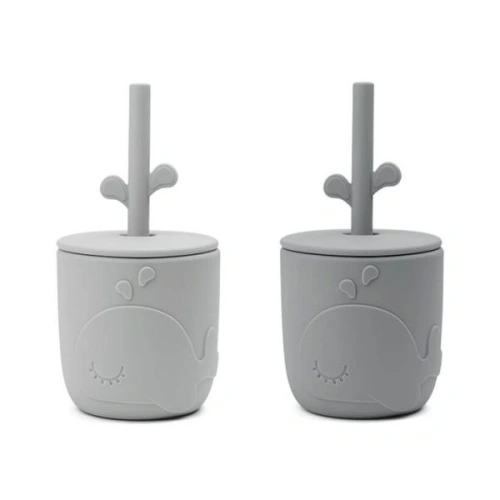 DoneByDeer Peekaboo Taza Sorbito 2-pack Wally Grey