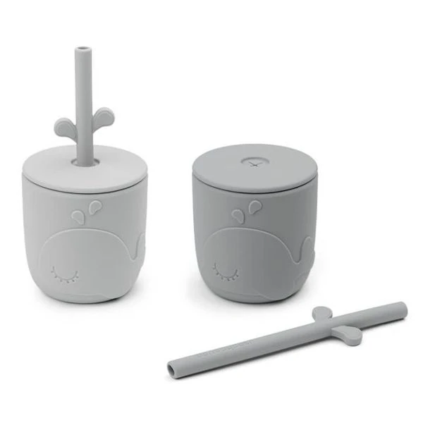 DoneByDeer Peekaboo Taza Sorbito 2-pack Wally Grey